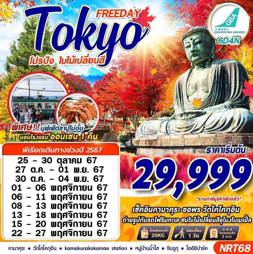 ทัวร์ญี่ปุ่น TOKYO AUTUMN โปรปัง ใบไม้เปลี่ยนสี (FREEDAY) 6วัน 4คืน HB